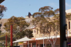 Mine overlooking town